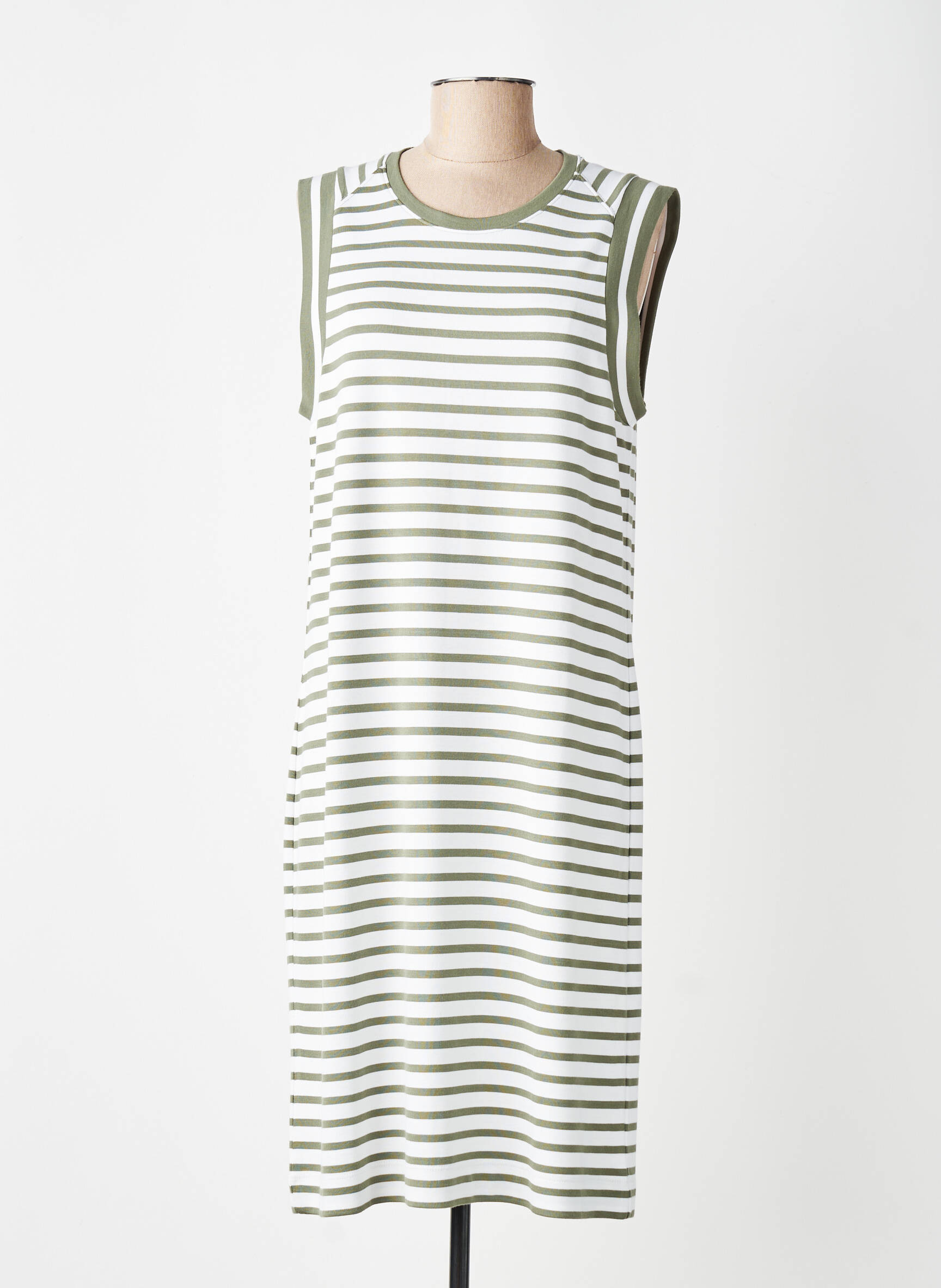 Rochie midi fără mâneci fără mâneci alb OLSEN femeie