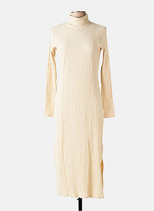 Rochie lungă mâneci lungi mâneci lungi bej CALIDA femeie