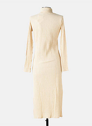 Rochie lungă mâneci lungi mâneci lungi bej CALIDA femeie
