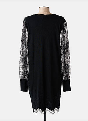 Rochie pulover guler în v mâneci lungi negru MARJOLAINE femeie