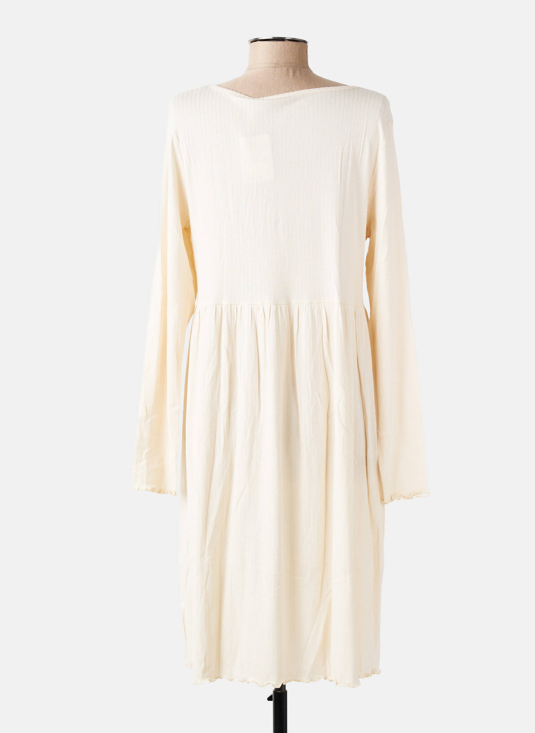 Rochie midi mâneci lungi mâneci lungi bej CALIDA femeie