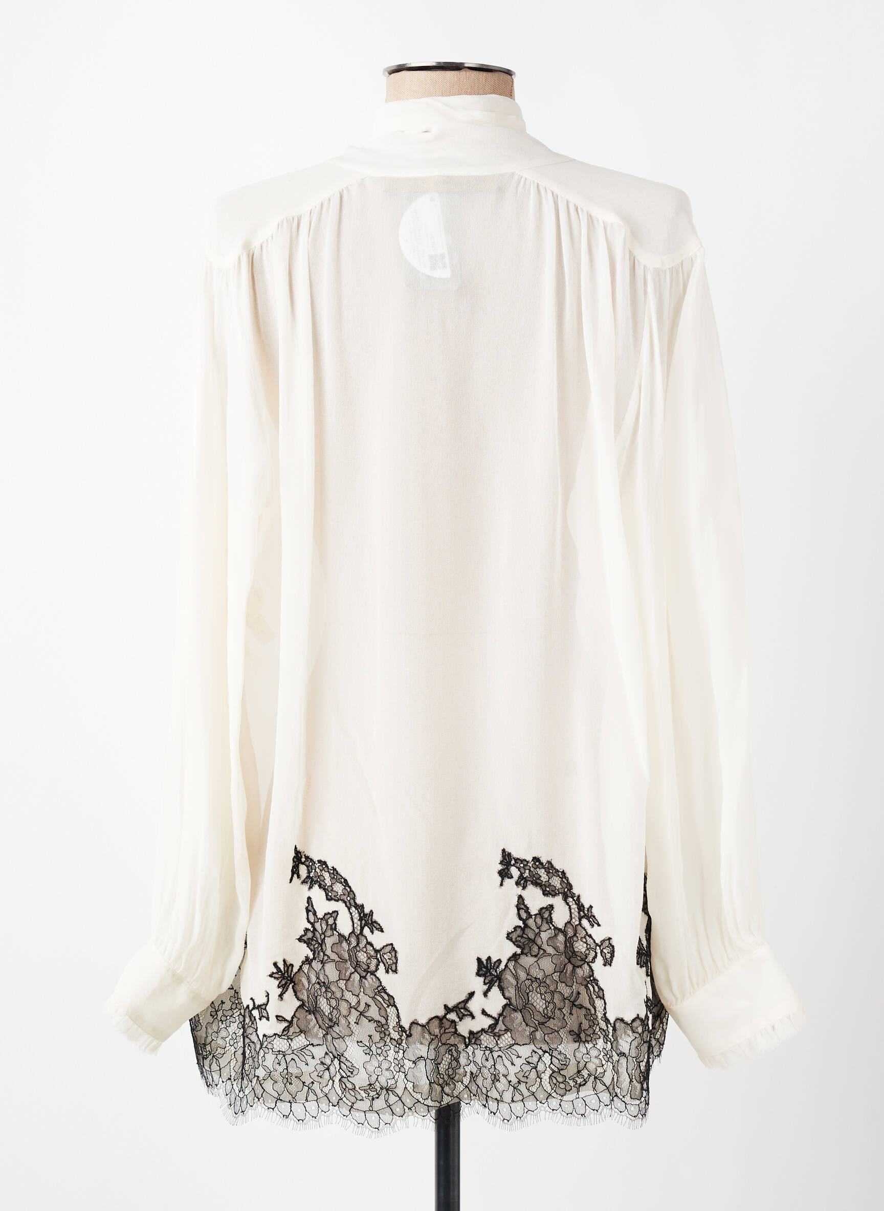 Cămașă țesătură crep mâneci lungi alb MARJOLAINE femeie