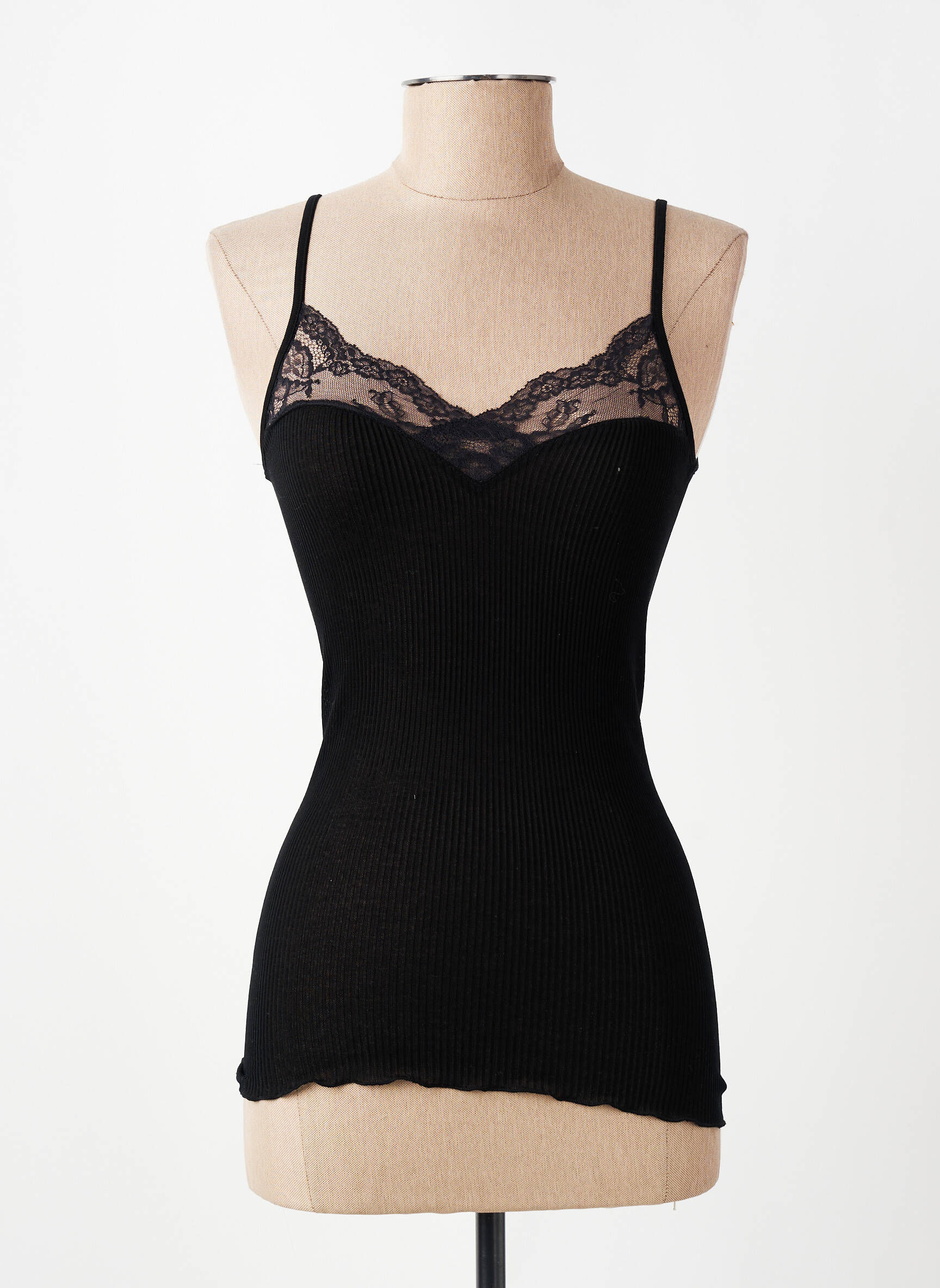 Top/caraco elasticitate negru LISANZA femeie