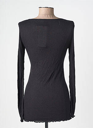 Top elasticitate mâneci lungi negru JANIRA femeie