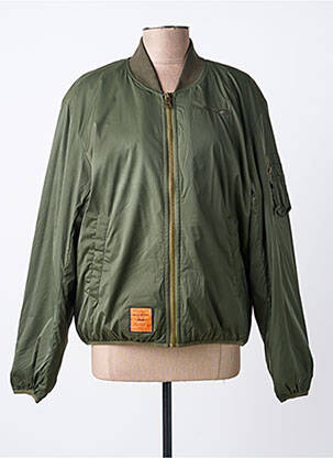 Geacă matlasată mâneci lungi fără glugă verde BOMBERS femeie