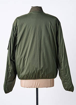 Geacă matlasată mâneci lungi fără glugă verde BOMBERS femeie