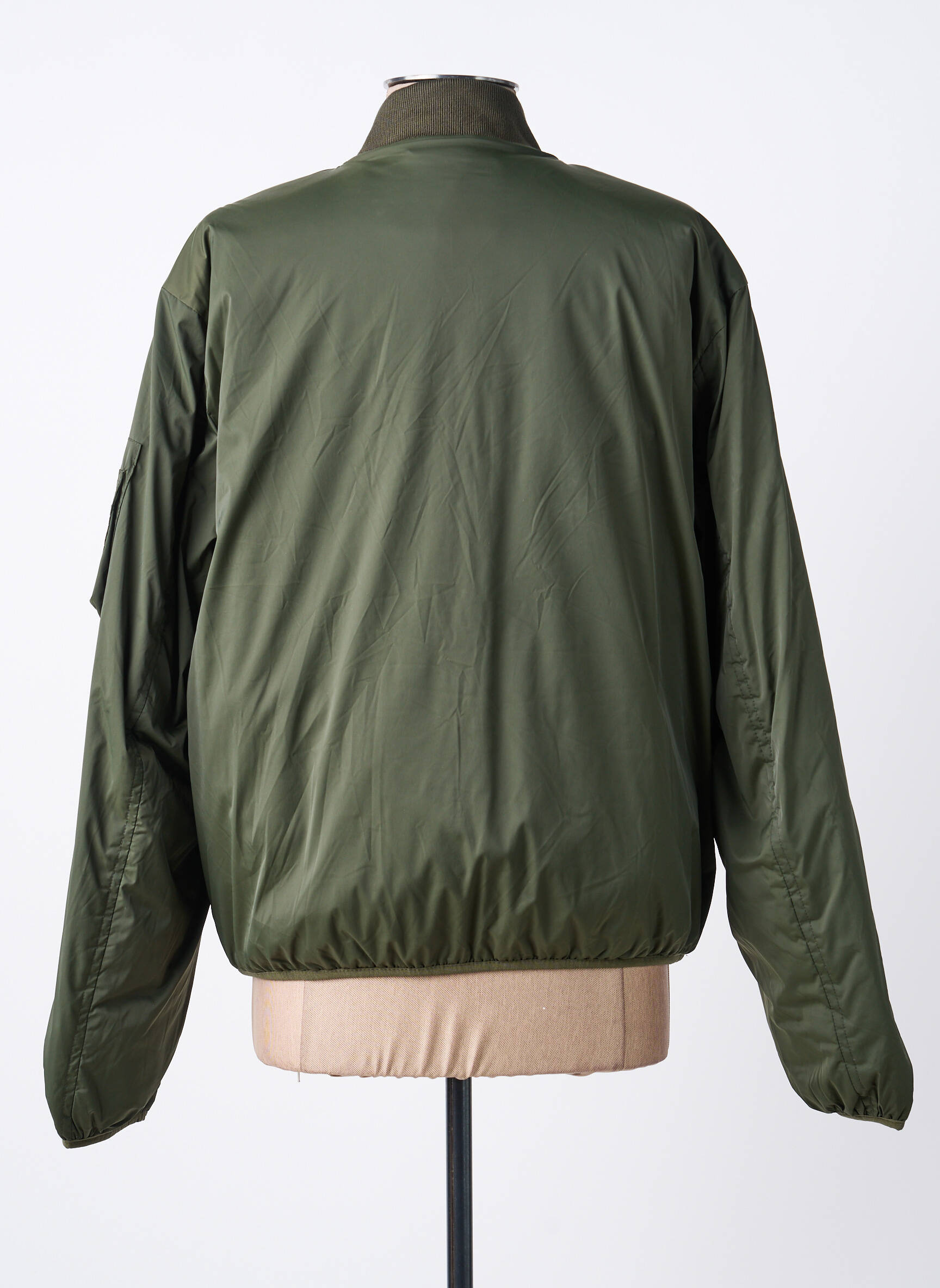 Geacă matlasată mâneci lungi fără glugă verde BOMBERS femeie