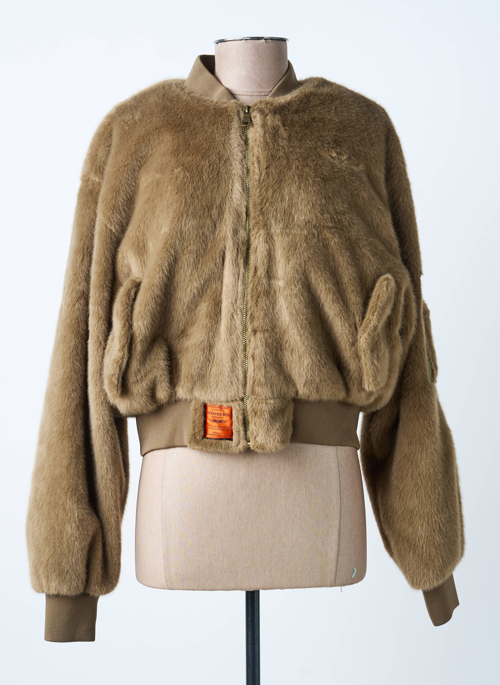 Jachete casual închidere cu fermoar pe față verde BOMBERS femeie