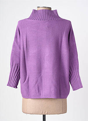 Pulover croială dreaptă mâneci 3/4 violet HEINE femeie