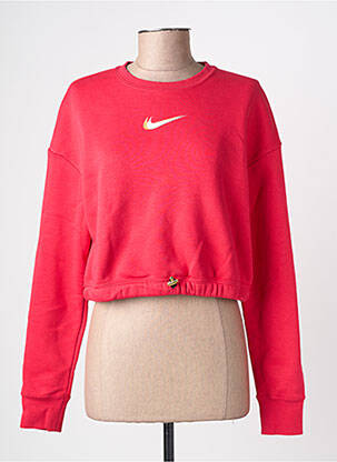 Pulover strânsă pe partea de jos mâneci lungi roz NIKE femeie