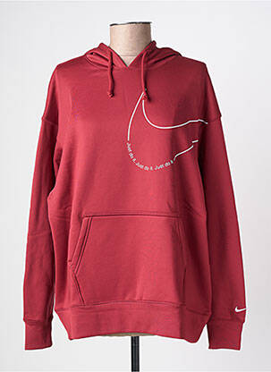 Hanorac cu glugă buzunare mâneci lungi roșu NIKE femeie