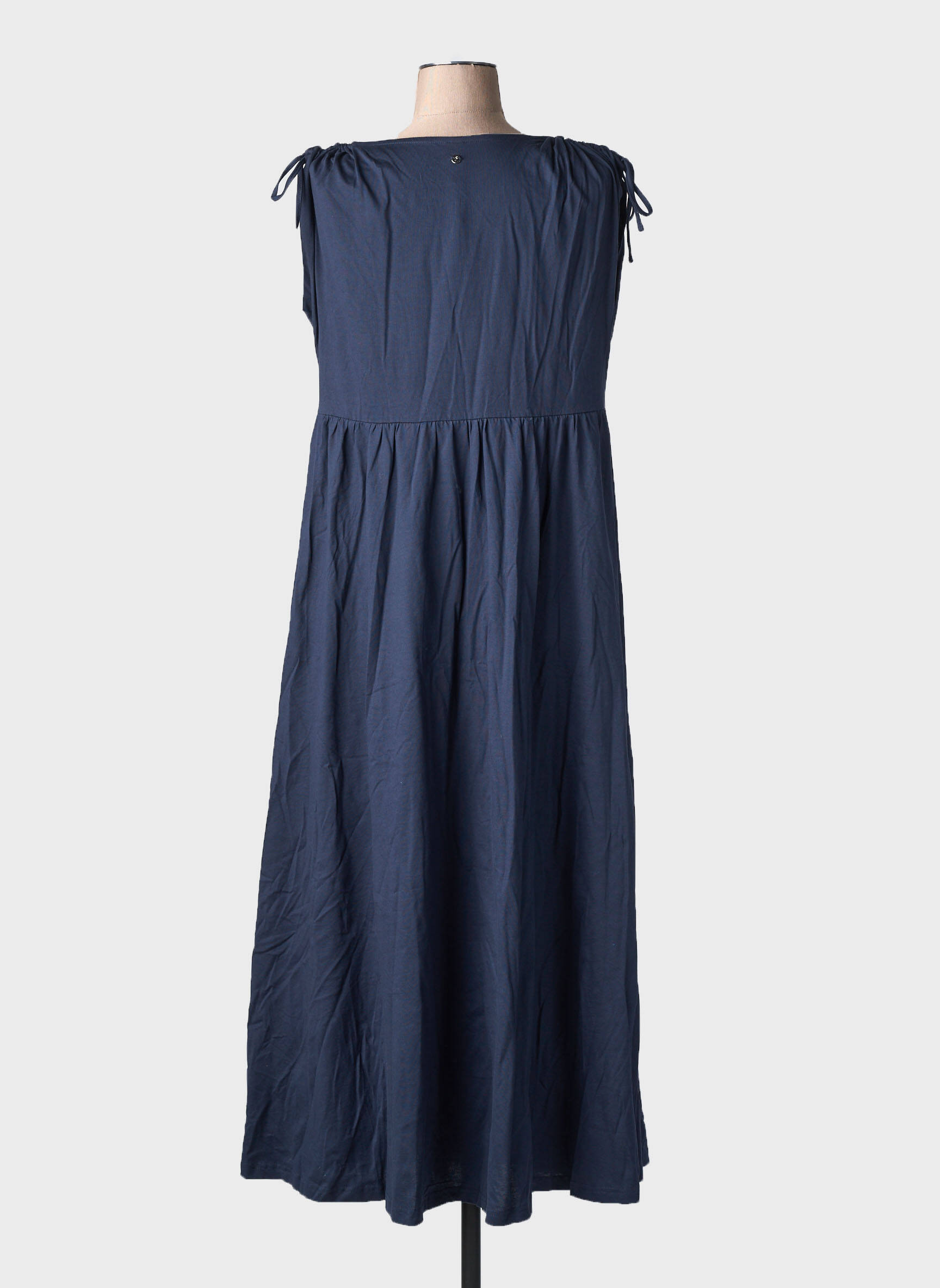 Rochie lungă mâneci scurte mâneci scurte albastru SHEEGO femeie