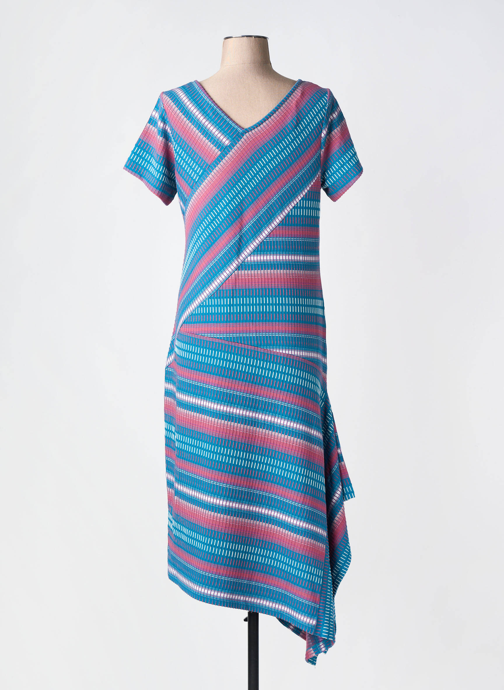 Rochie lungă mâneci scurte mâneci scurte albastru SHEEGO femeie