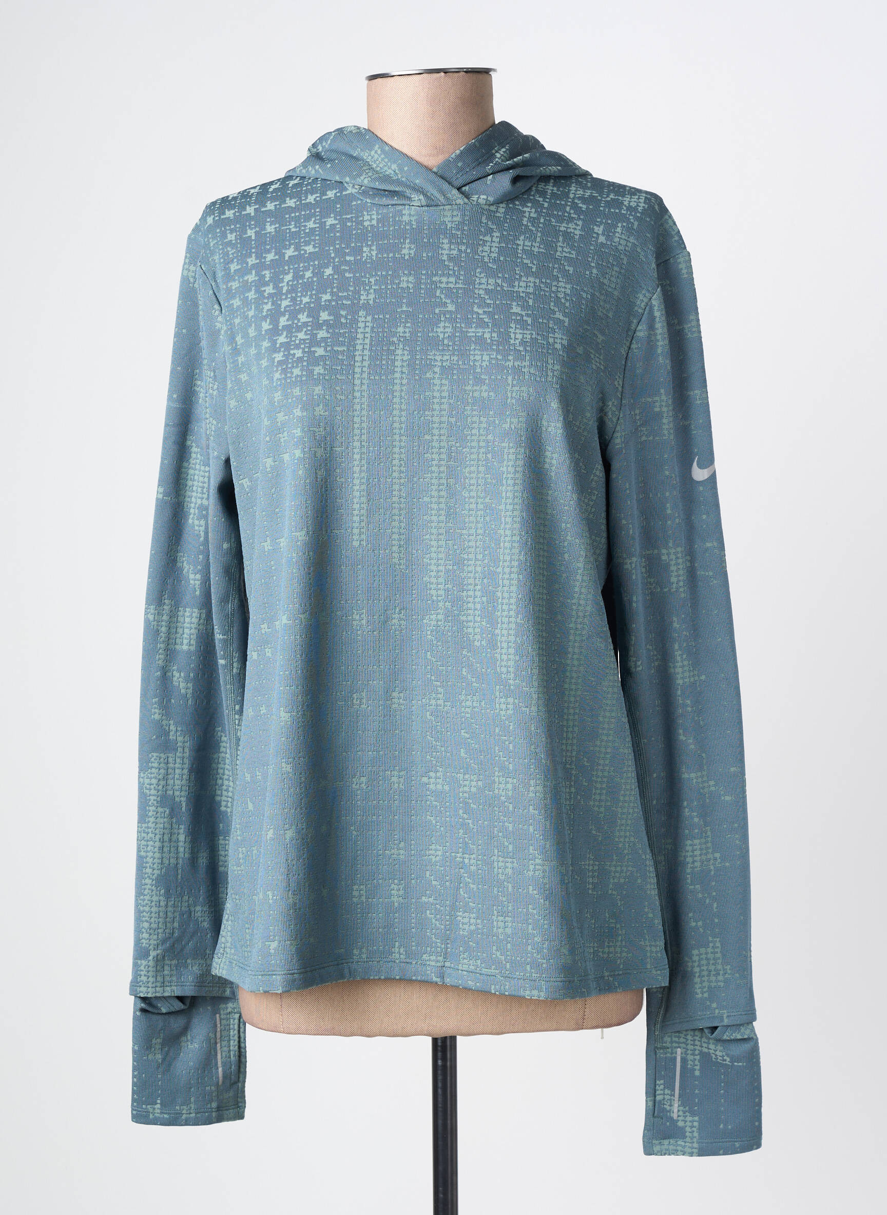 Hanorac elasticitate mâneci lungi albastru NIKE femeie