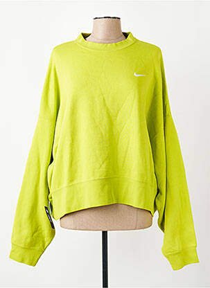Hanorac țesătură jersey mâneci lungi verde NIKE femeie