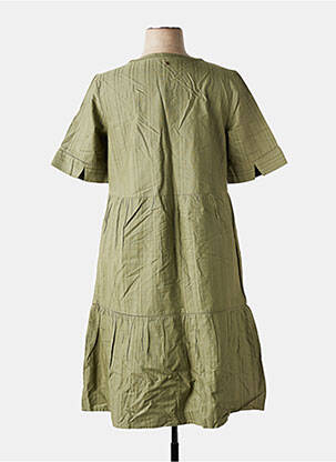 Rochie midi mâneci scurte mâneci scurte verde SHEEGO femeie
