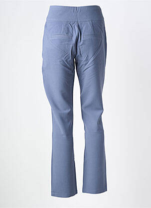 Pantalon slim țesătură poplin mărime normală albastru DAMART femeie