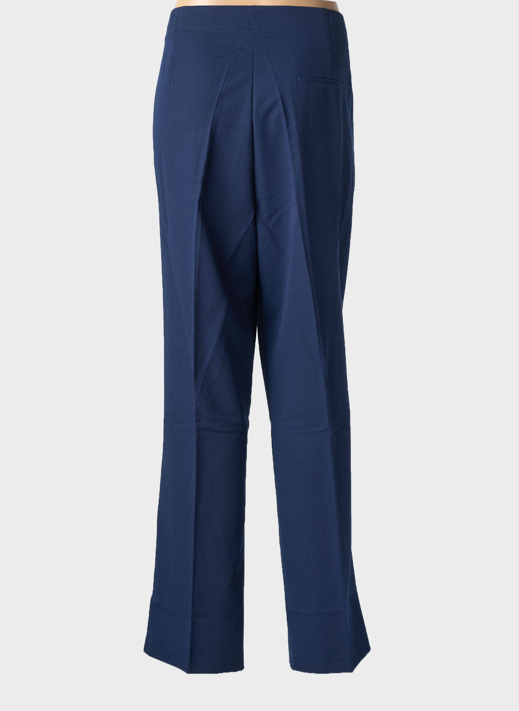 Pantalon drept țesătură poplin mărime normală albastru DAMART femeie
