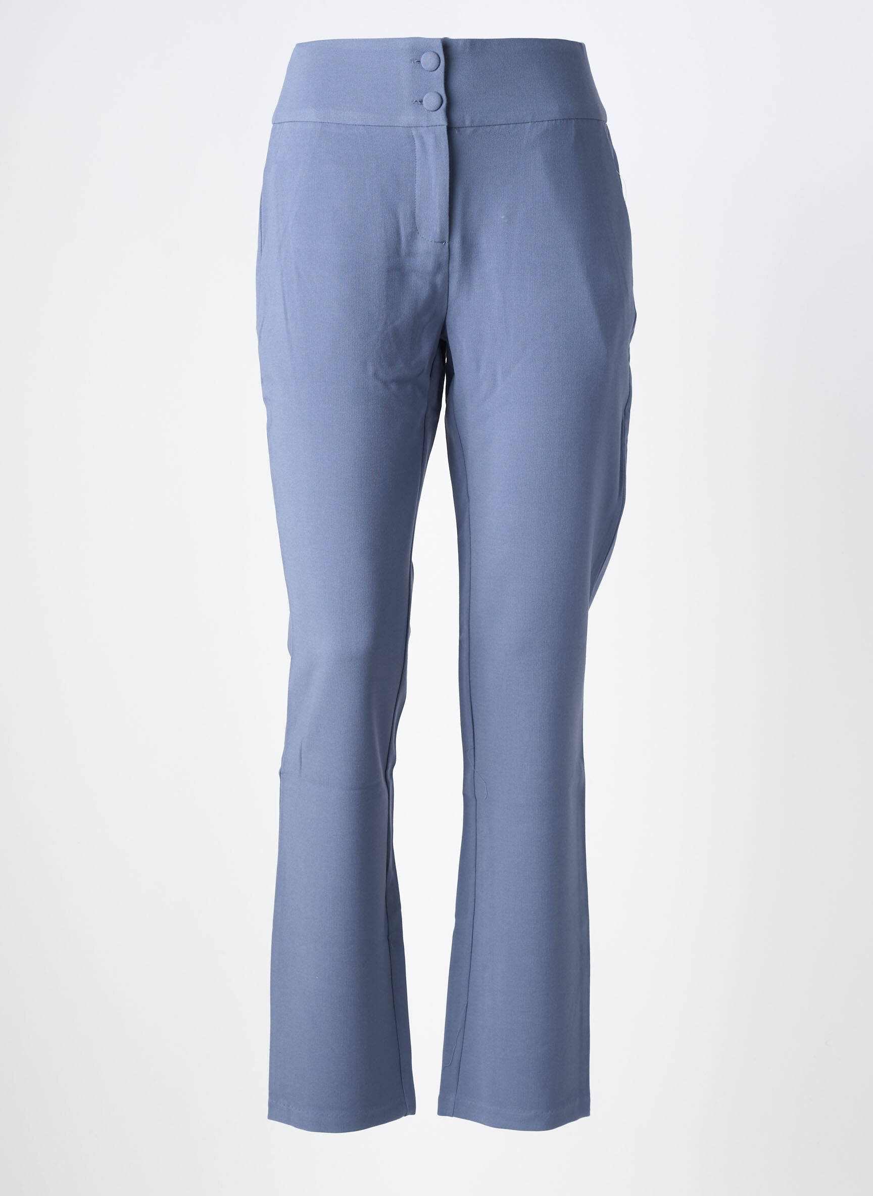 Pantalon slim țesătură poplin mărime normală albastru DAMART femeie
