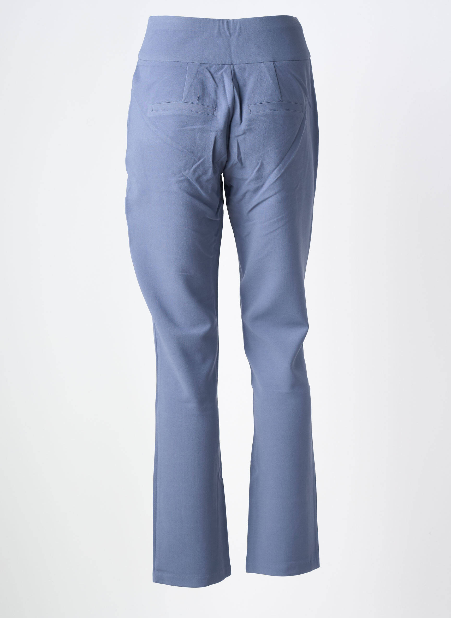 Pantalon slim țesătură poplin mărime normală albastru DAMART femeie