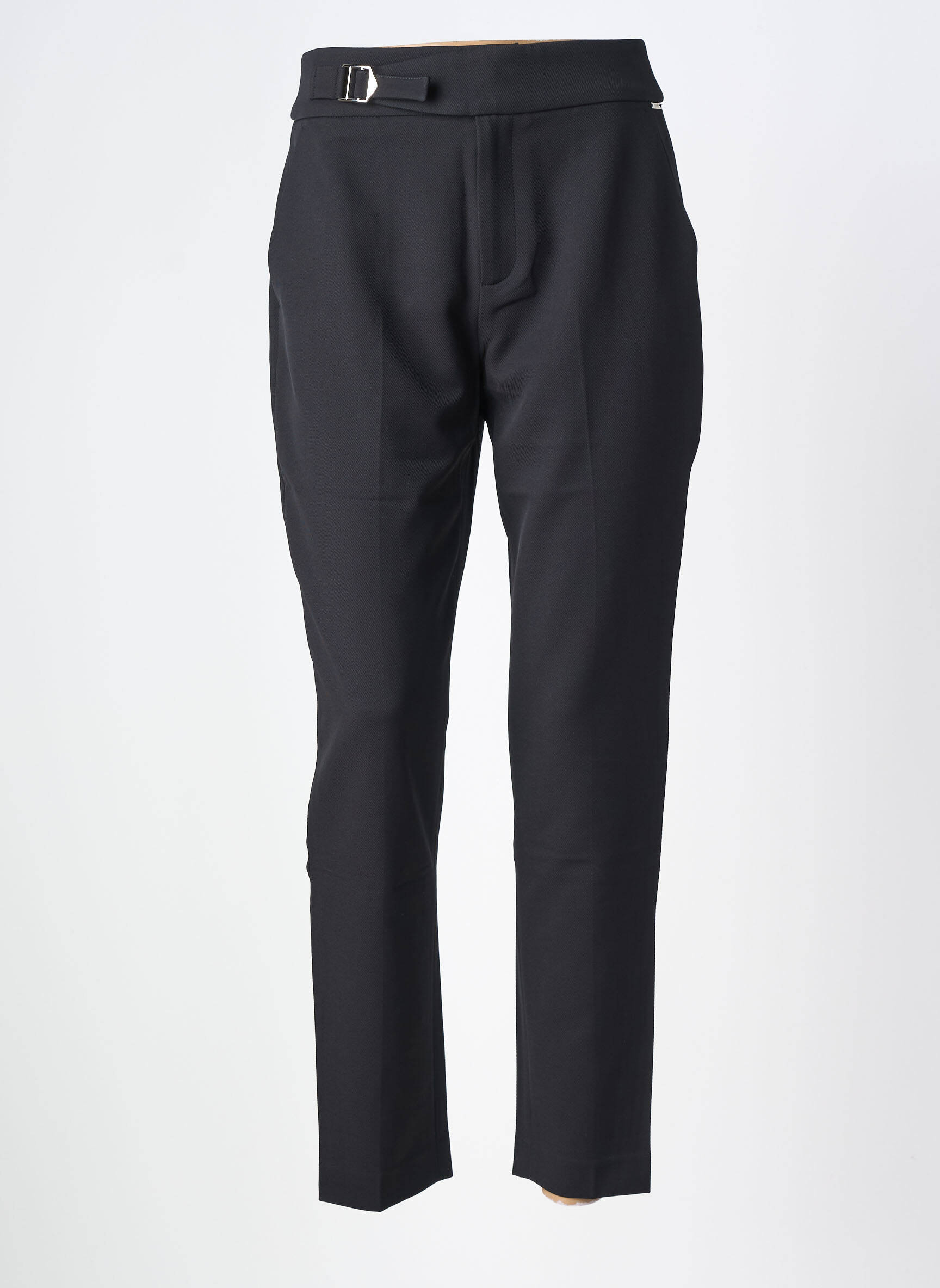 Pantalon slim țesătură poplin mărime normală negru LIU JO femeie