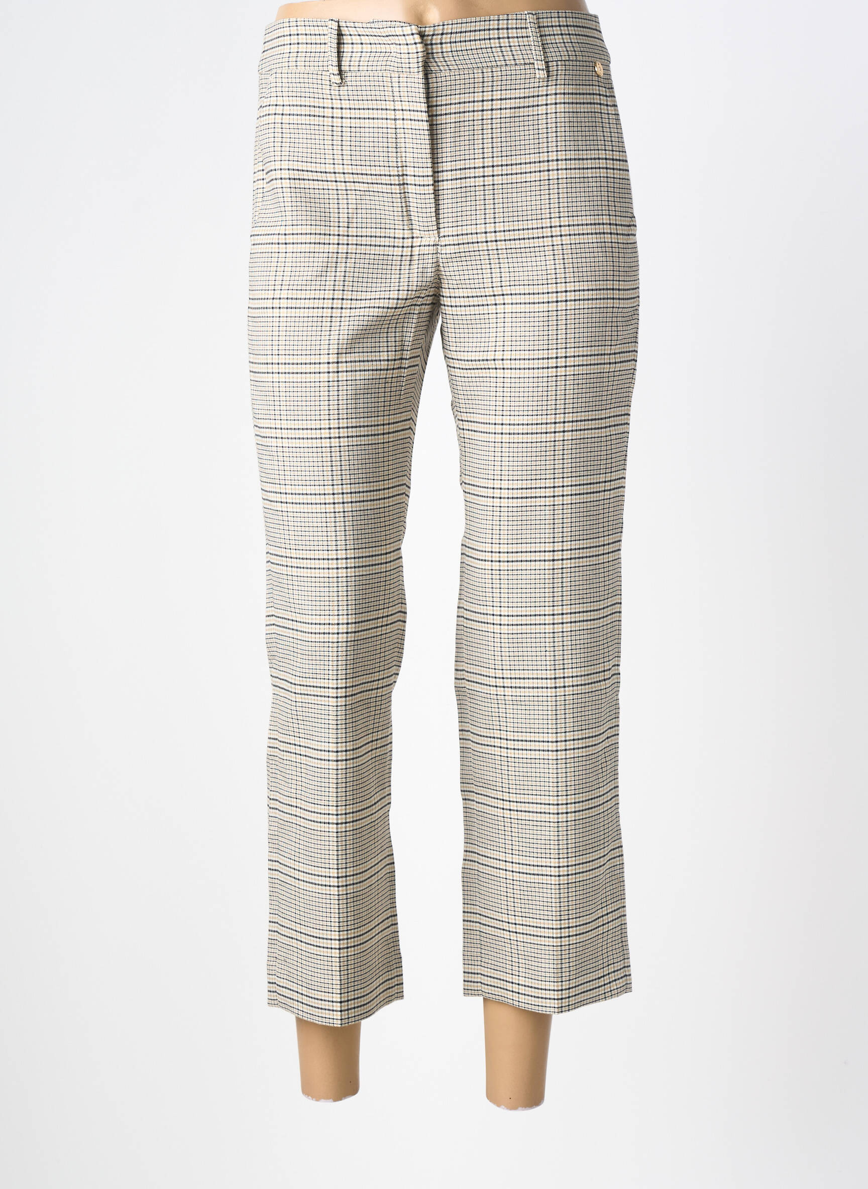 Pantalon 7/8 țesătură poplin mărime normală bej LIU JO femeie