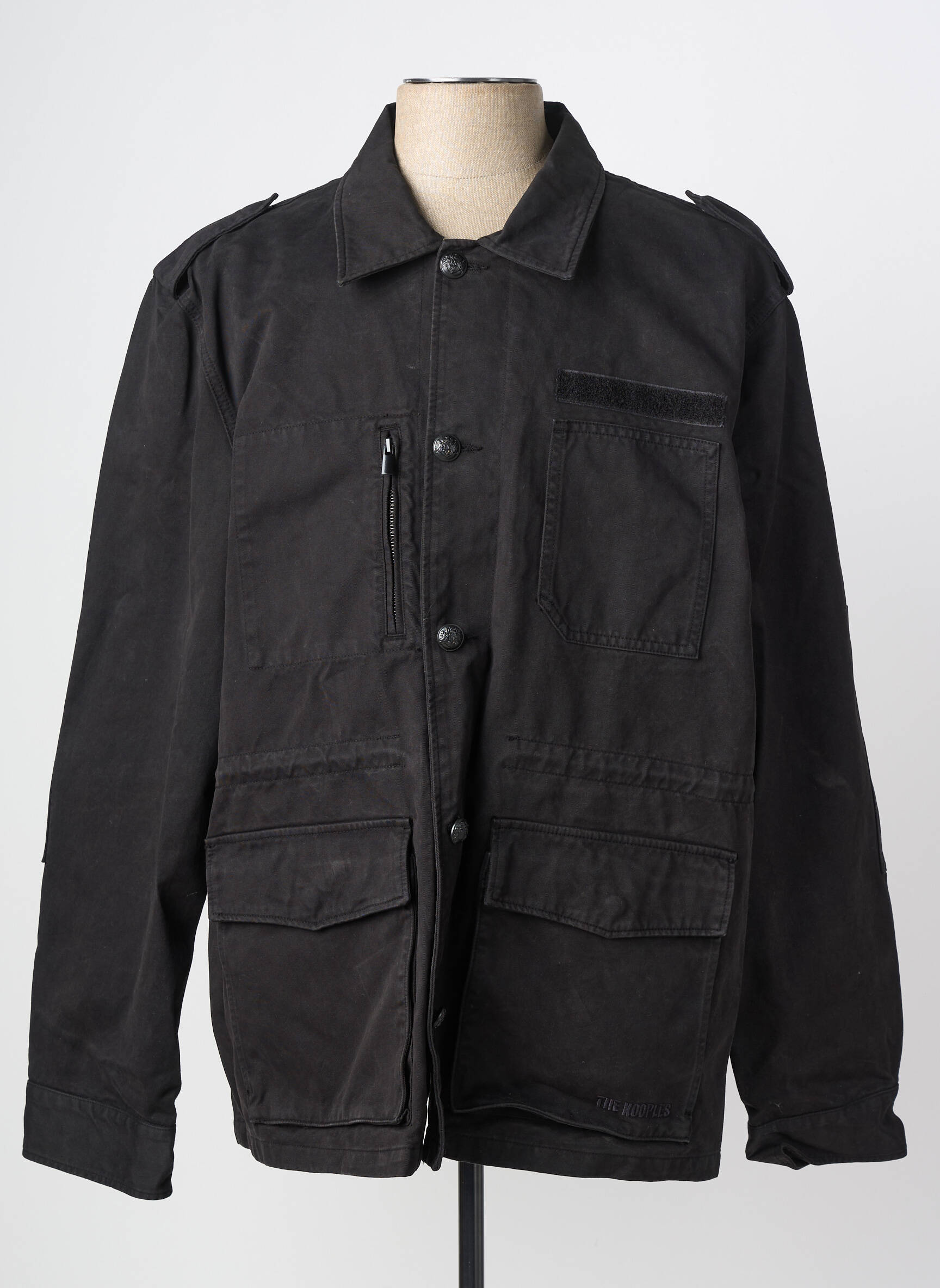 Jachete casual închidere cu nasturi pe față negru THE KOOPLES bărbat