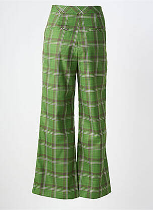 Pantalon drept elasticitate talie înaltă verde FRNCH femeie