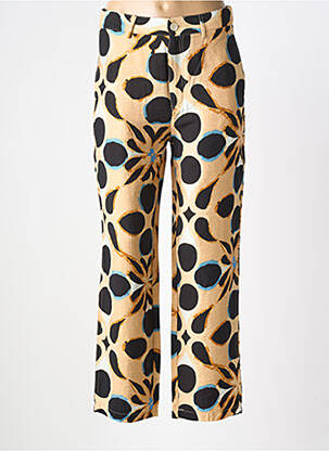 Pantalon drept țesătură crep mărime normală maro SEE U SOON femeie