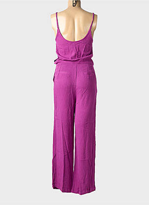 Salopetă-pantalon țesătură crep bretele subțiri violet SEE U SOON femeie