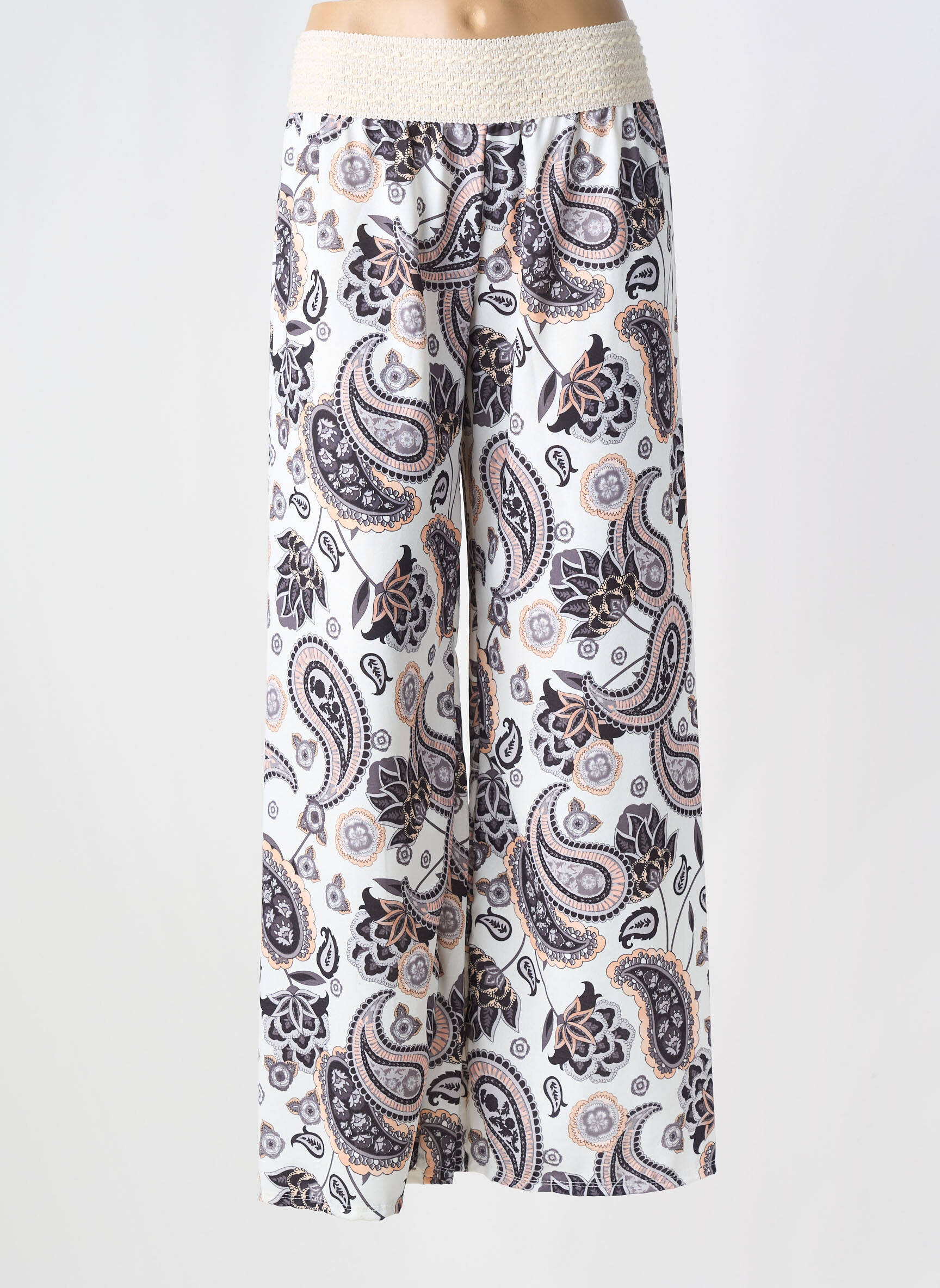 Pantalon larg croială fluidă mărime normală gri ESTEE BROWN femeie