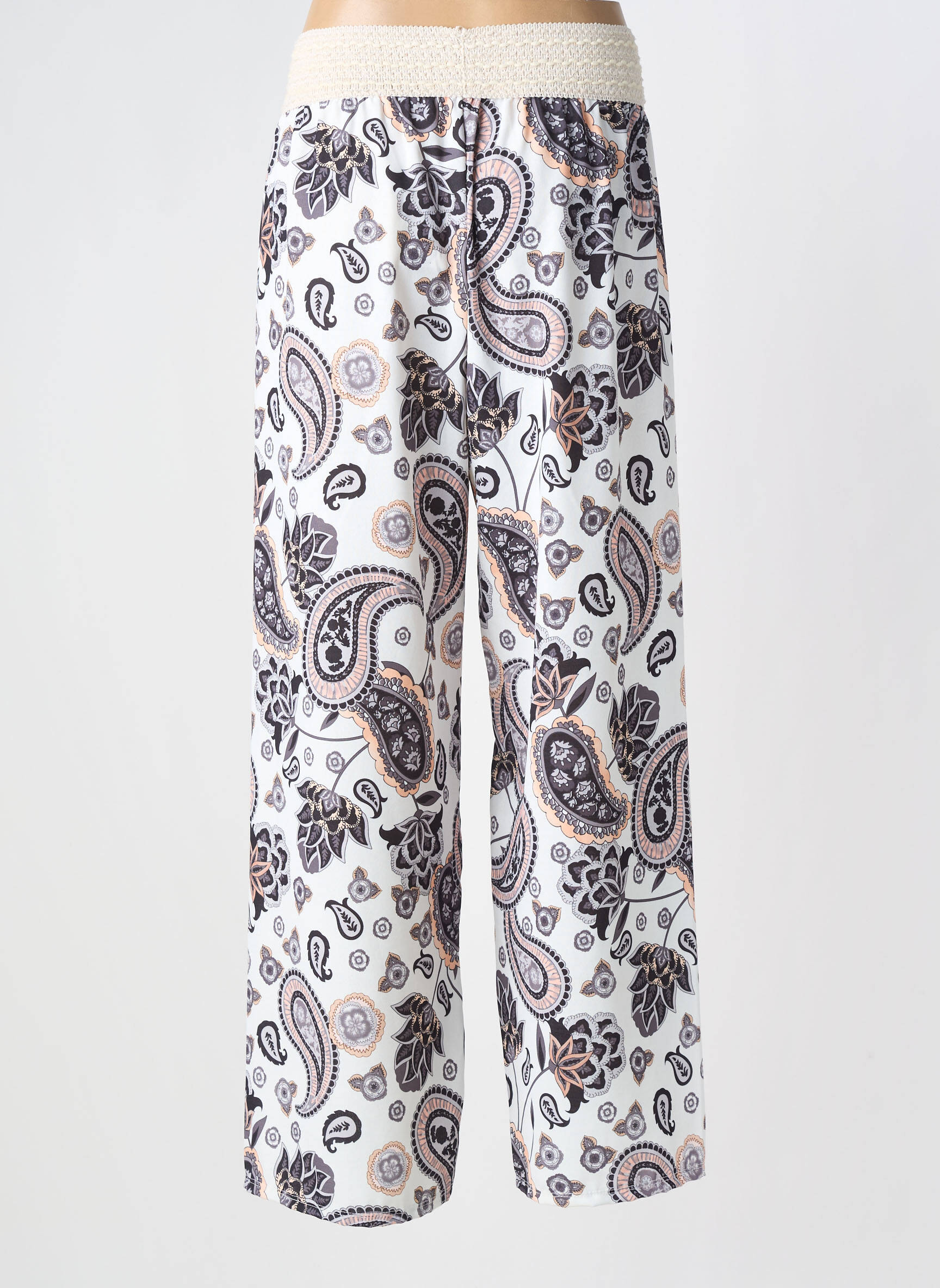 Pantalon larg croială fluidă mărime normală gri ESTEE BROWN femeie