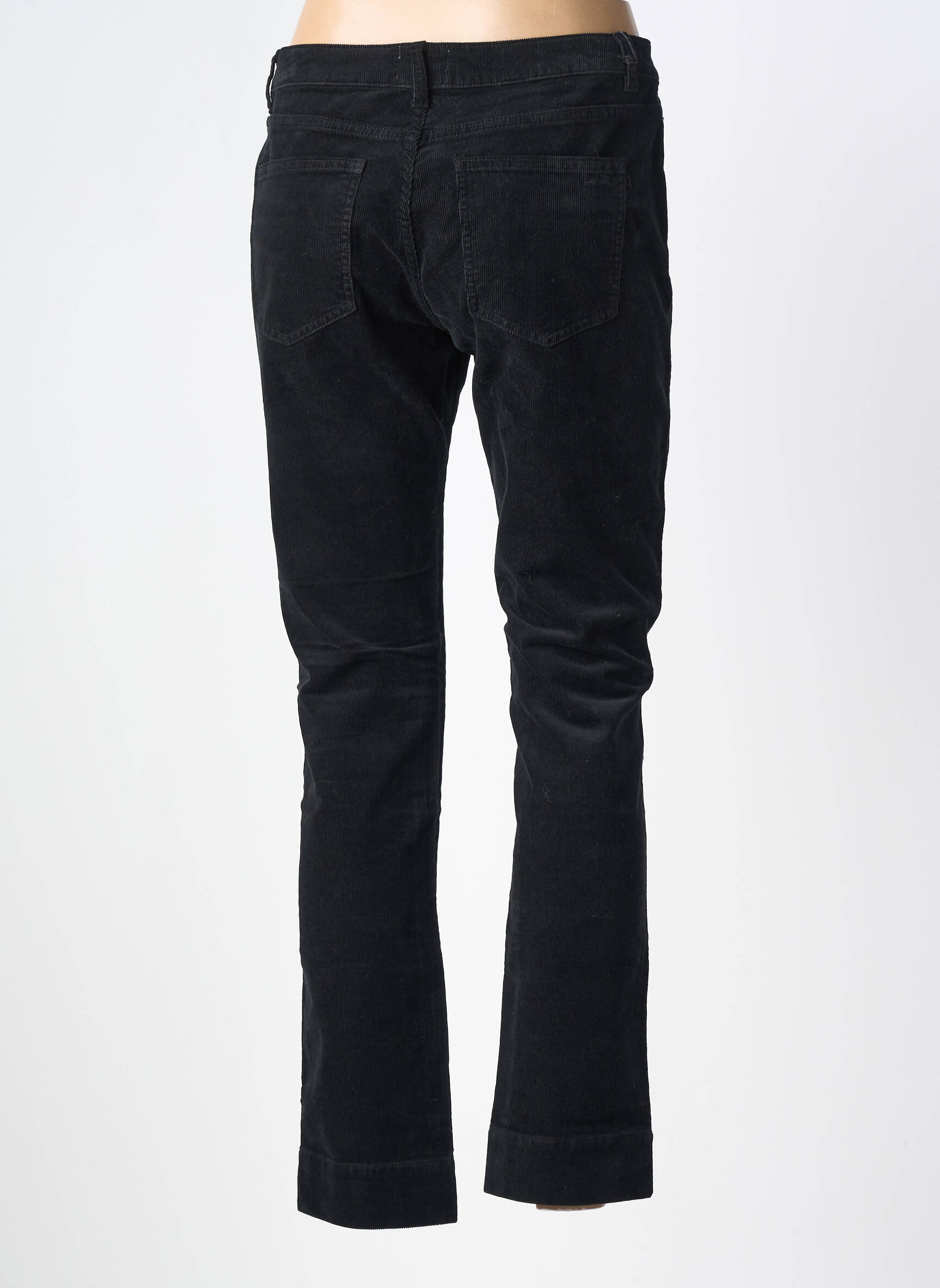 Pantalon drept închidere cu fermoar sub clapetă cu nasturi negru LAB DIP PARIS femeie