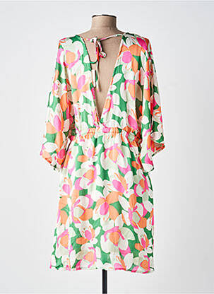 Rochie midi mâneci 3/4 mâneci 3/4 verde SUZZY & MILLY femeie