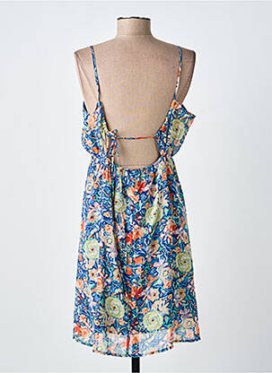 Rochie scurtă croială cambrată bretele subțiri albastru MAJOLICA femeie
