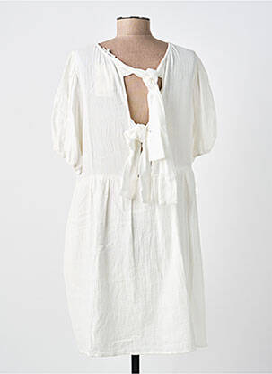 Rochie scurtă mâneci scurte mâneci scurte alb KILKY femeie