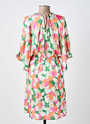 Rochie scurtă mâneci scurte mâneci scurte portocalie SUZZY & MILLY femeie