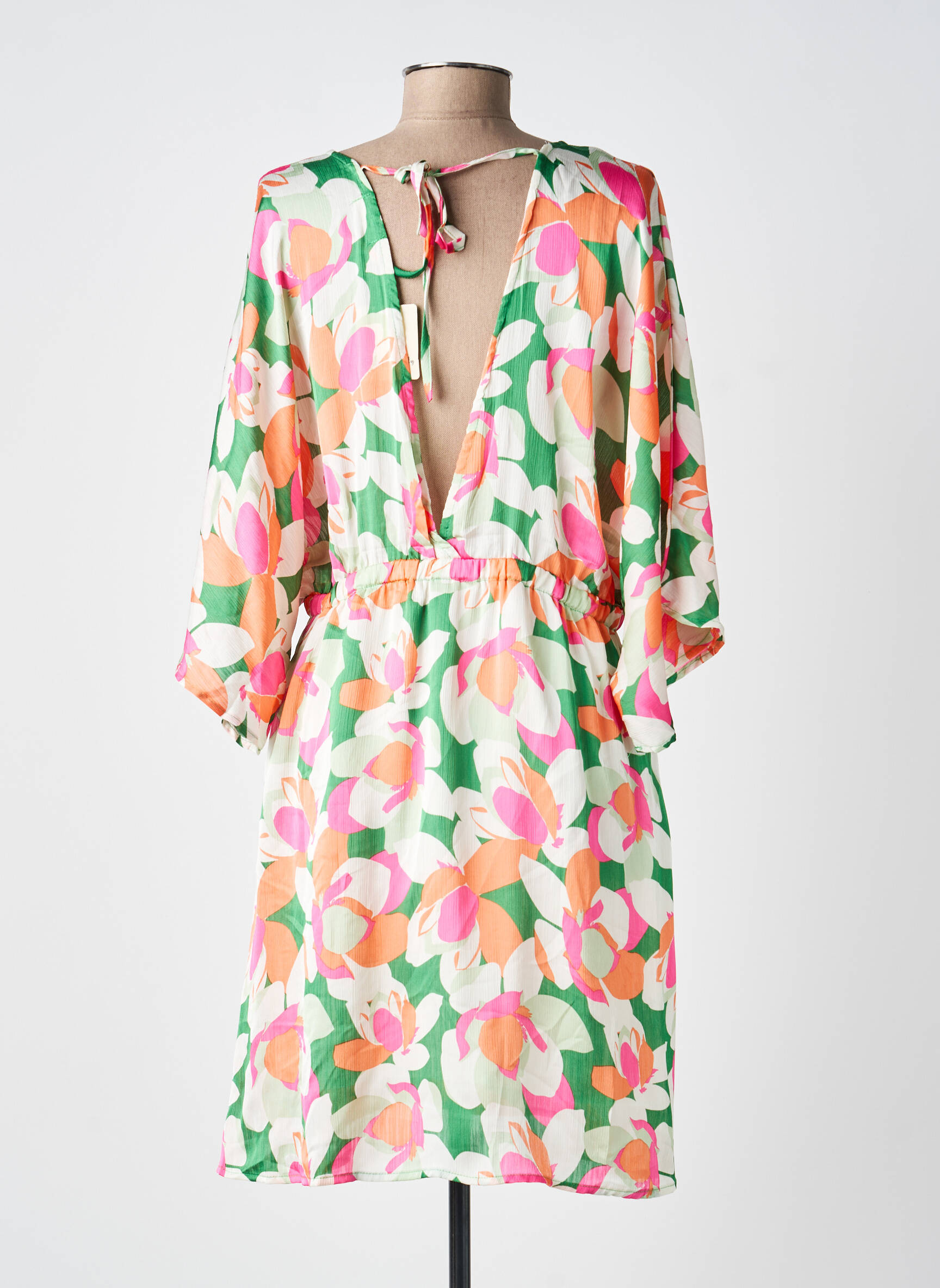 Rochie midi mâneci 3/4 mâneci 3/4 verde SUZZY & MILLY femeie