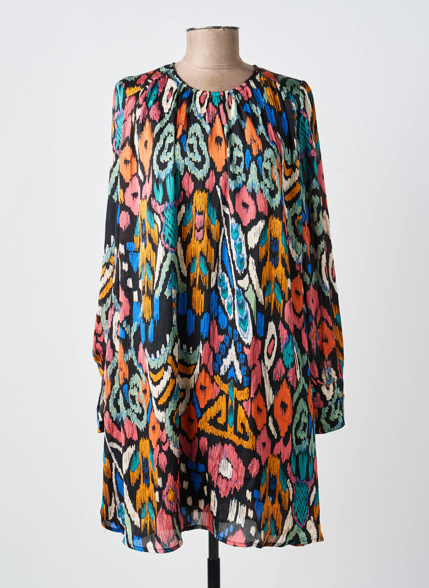 Rochie scurtă mâneci lungi mâneci lungi portocalie LILI & LALA femeie