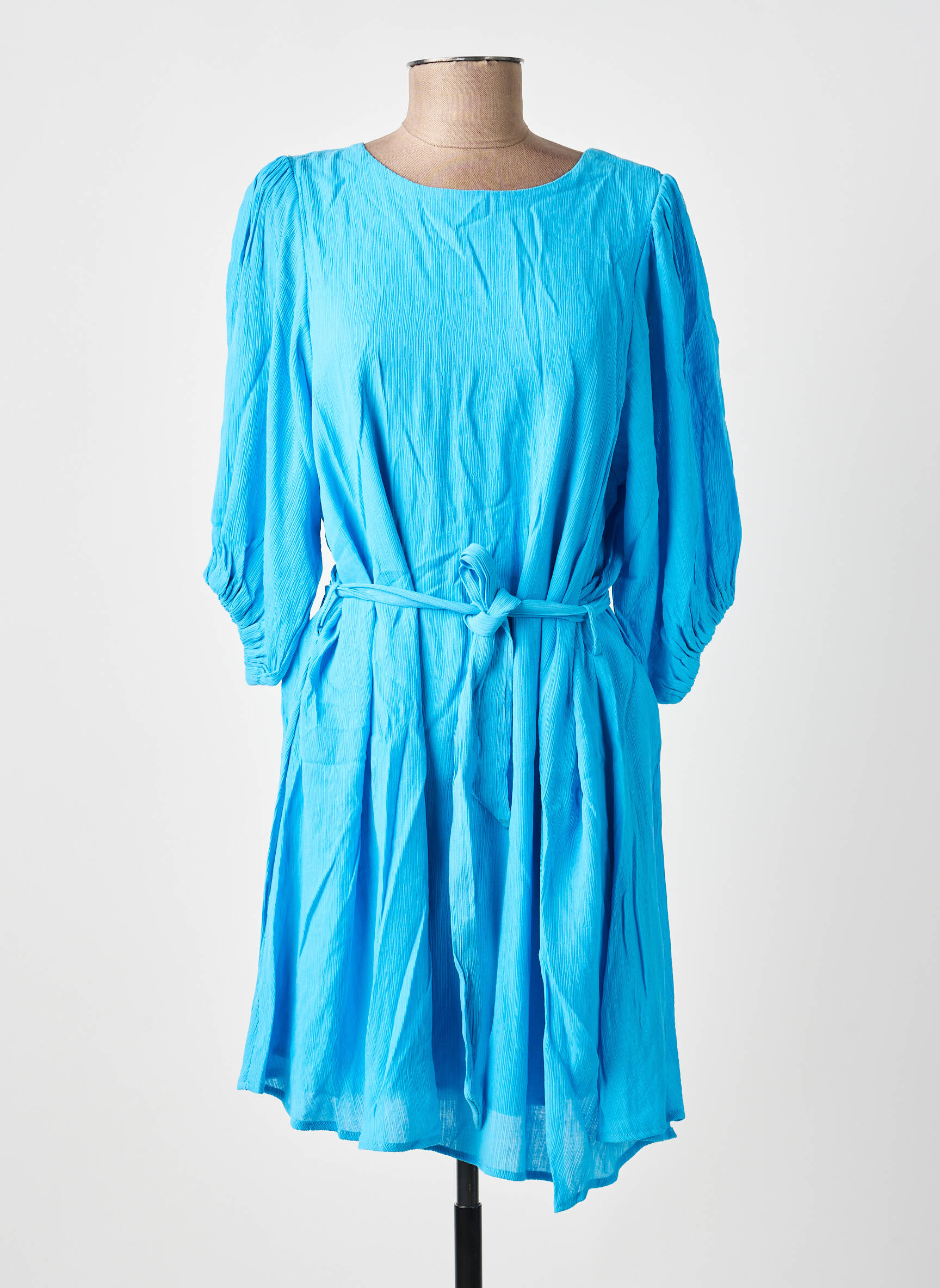 Rochie scurtă mâneci lungi mâneci lungi albastru GRACE & MILA femeie