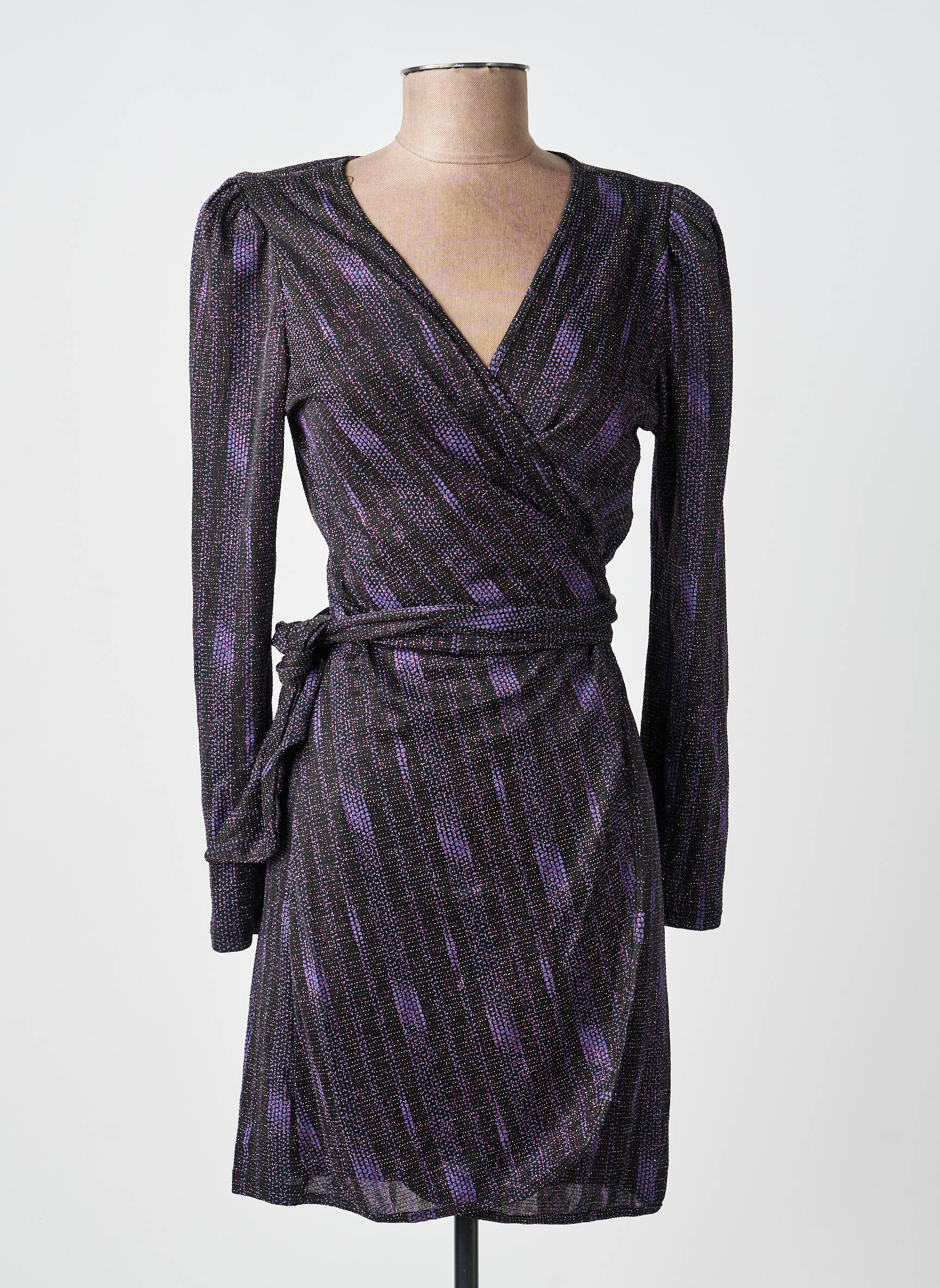 Rochie scurtă mâneci lungi mâneci lungi negru KILKY femeie