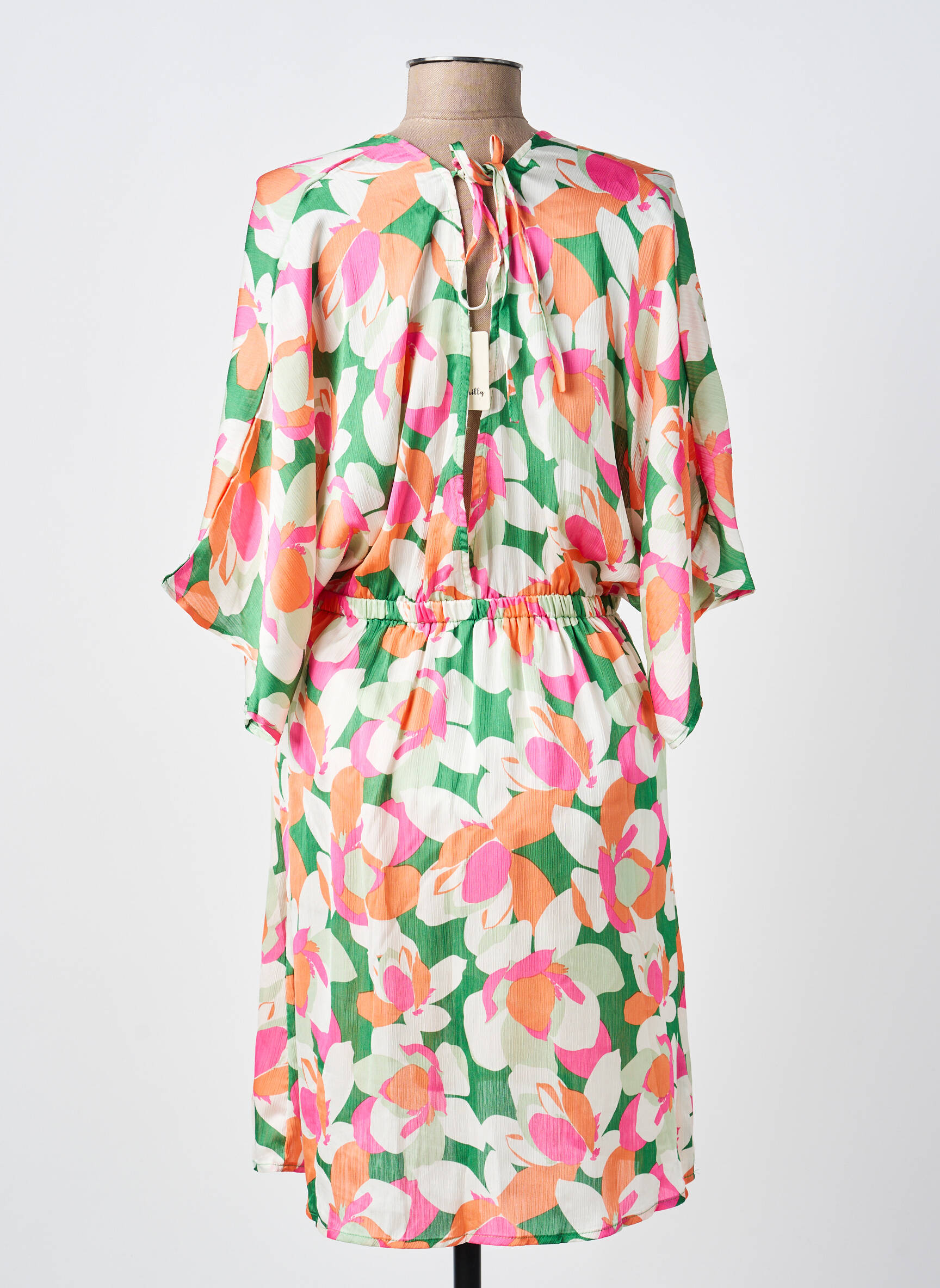 Rochie scurtă mâneci scurte mâneci scurte portocalie SUZZY & MILLY femeie