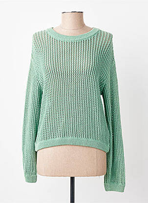 Pulover plasă decupată mâneci lungi verde AMERICAN VINTAGE femeie