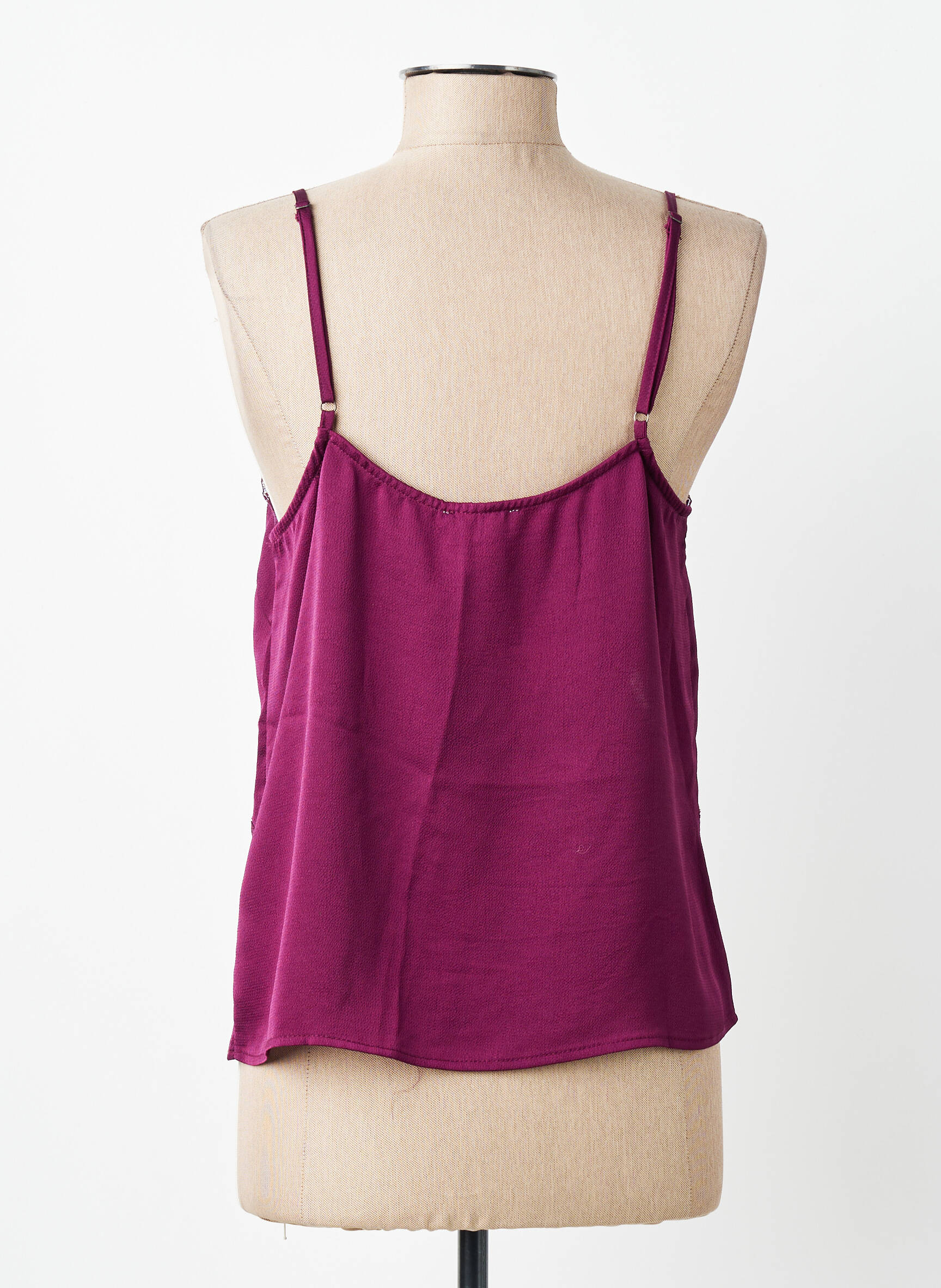 Top țesătură crep bretele subțiri violet GARANCE femeie