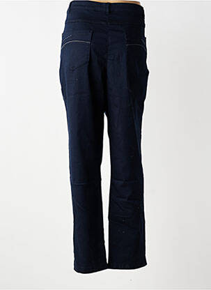 Pantalon slim talie elastică mărime normală albastru CHRISTINE LAURE femeie