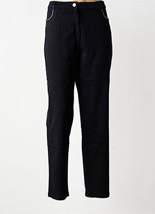 Pantalon slim talie elastică mărime normală negru CHRISTINE LAURE femeie