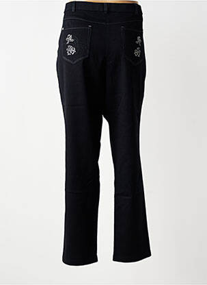 Pantalon slim talie elastică mărime normală negru CHRISTINE LAURE femeie