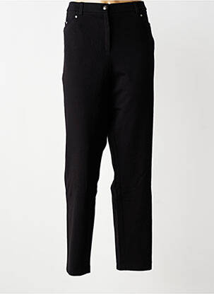 Pantalon slim talie elastică mărime normală negru CHRISTINE LAURE femeie