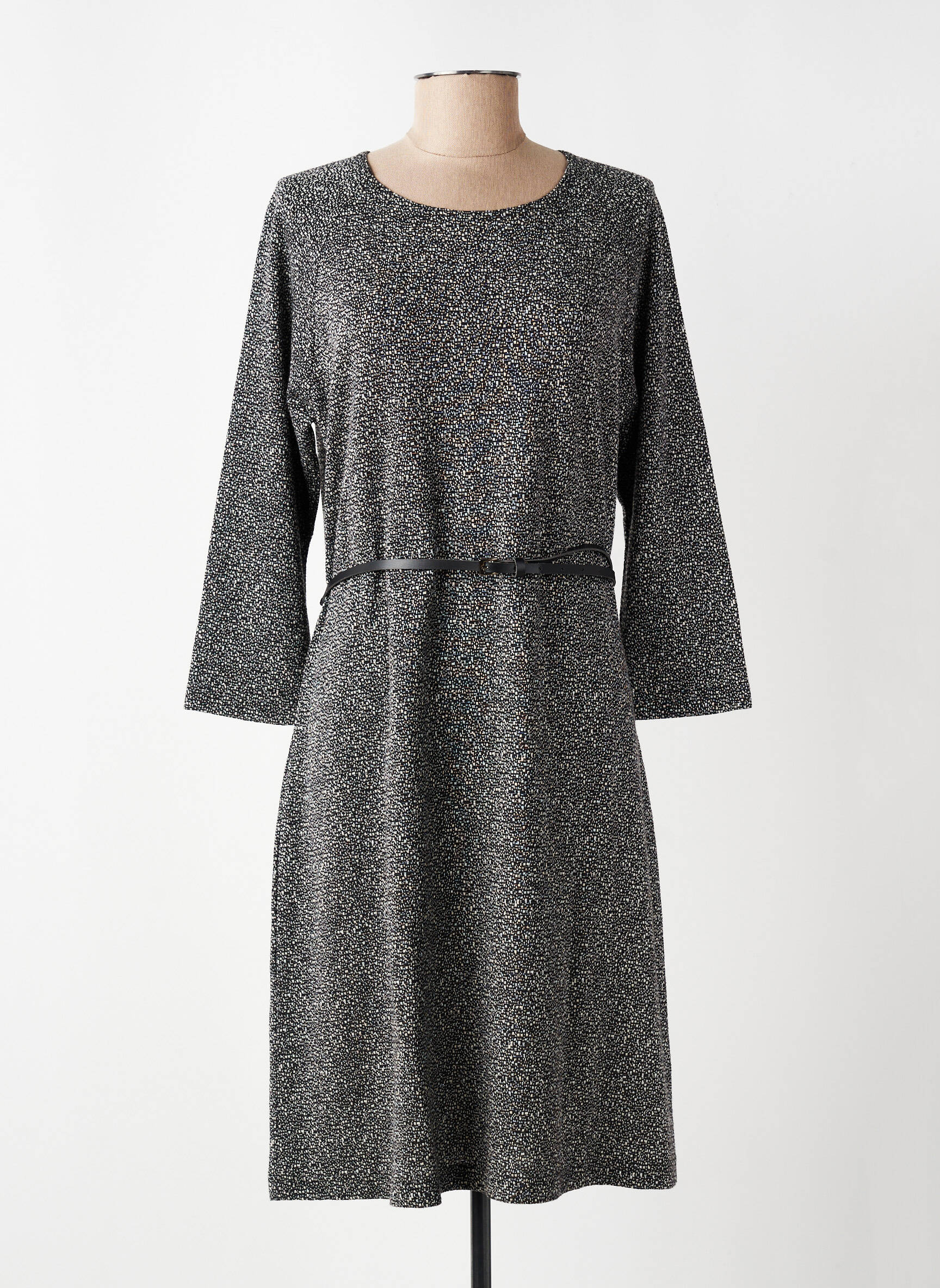 Rochie midi mâneci lungi mâneci lungi negru GRIFFON femeie