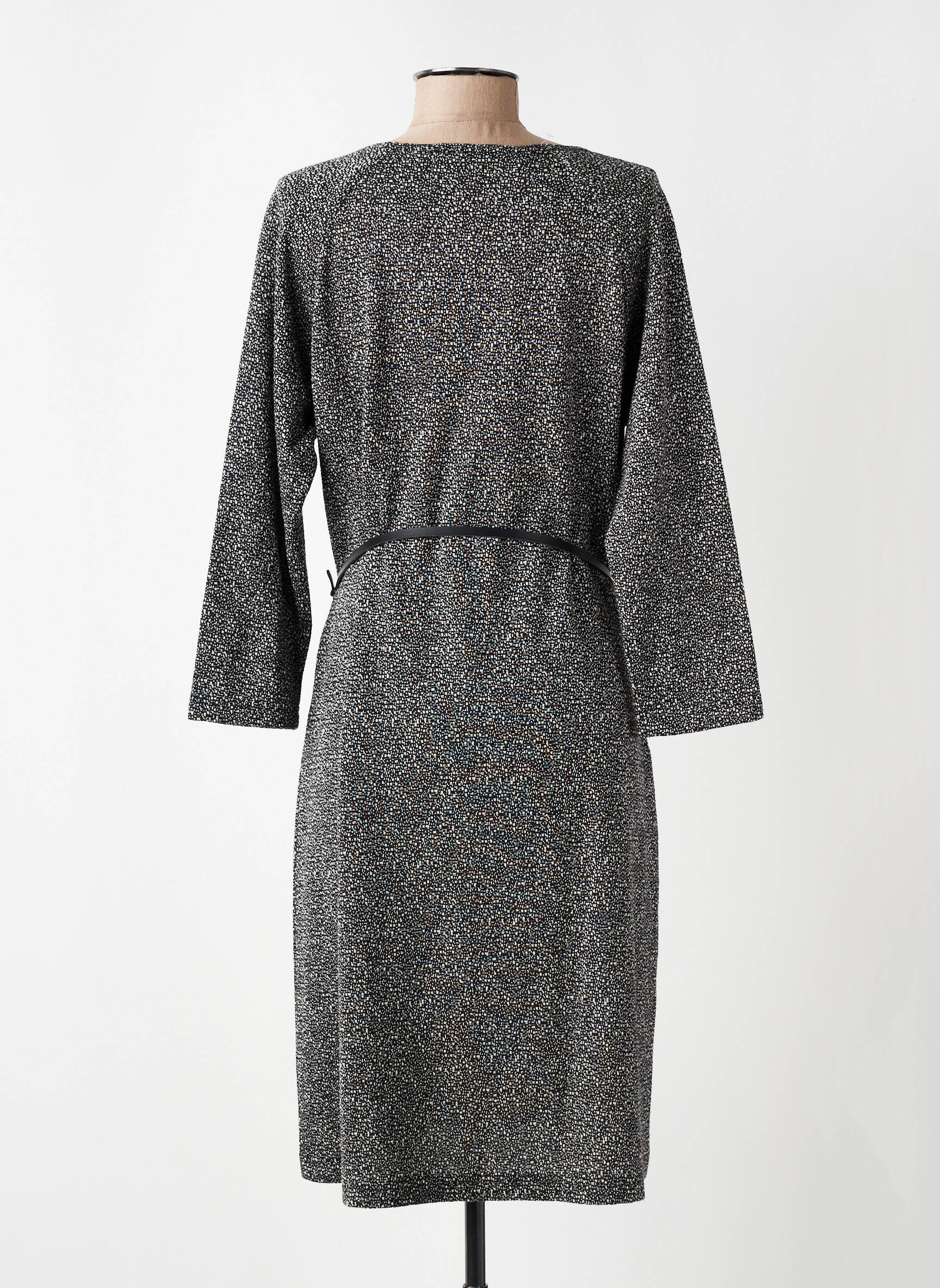 Rochie midi mâneci lungi mâneci lungi negru GRIFFON femeie
